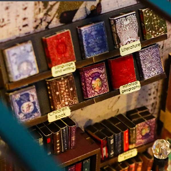 Soul Bookstore Book Nook Miniature Dollhouse_Description_8
