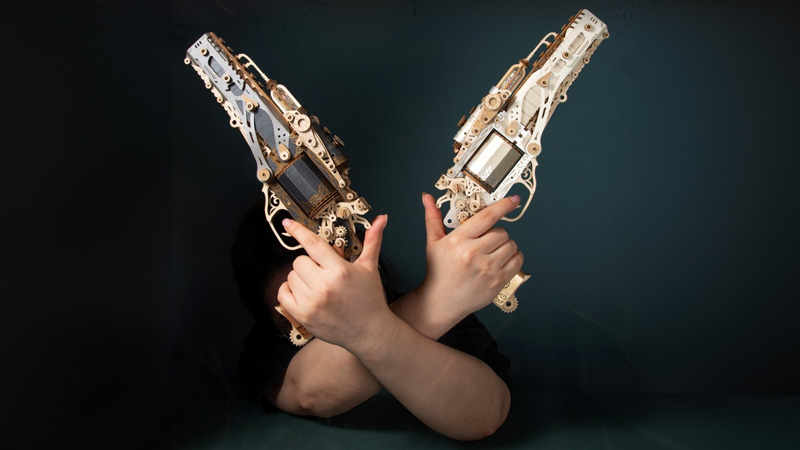 Steampunk Revolver 3D Wooden Puzzle_Description_3