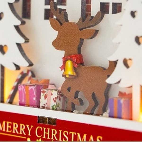 Winter of Christmas Book Nook Miniature Dollhouse_Description_7