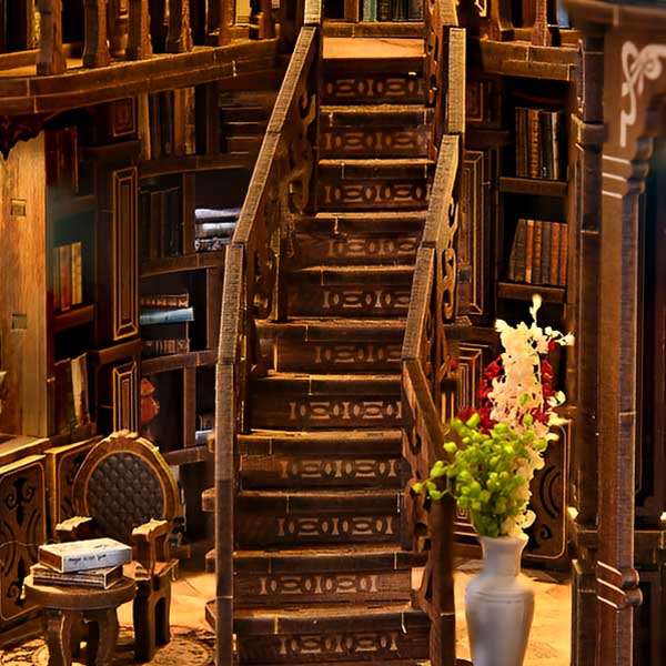 Dreamy Book Hall DIY Miniature Dollhouse_Description_2