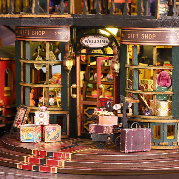 Rail-track secluded city 模型キット Rail-track Secluded City DIY Miniature Dollhouse - CraftDIYKit