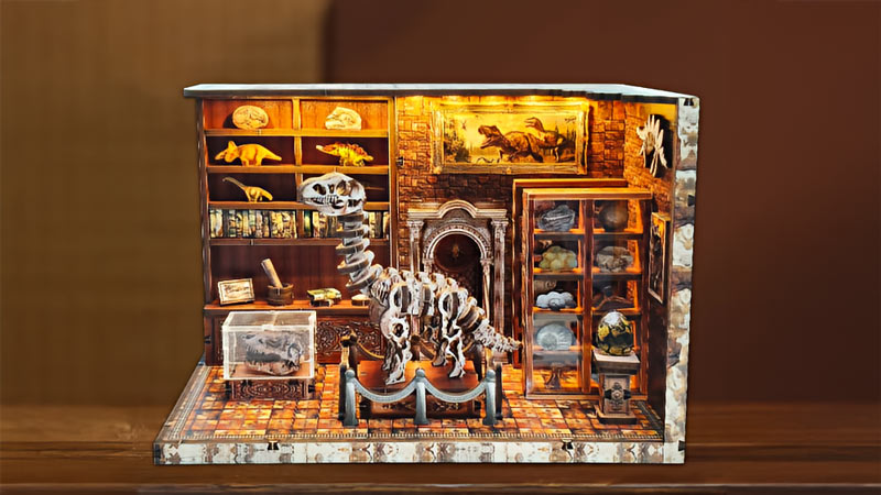 Dinosaur Research Institute DIY Miniature Dollhouse_Description_1