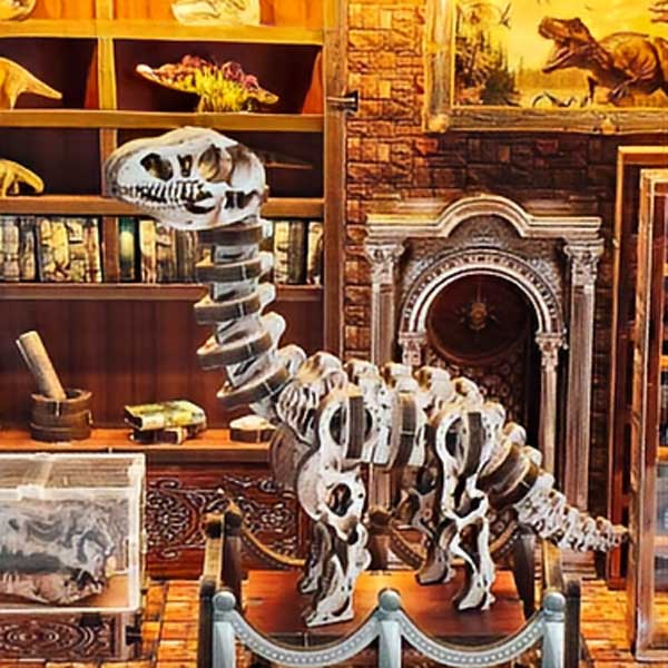 Dinosaur Research Institute DIY Miniature Dollhouse_Description_3