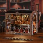Train Repair Station Book Nook Miniature Dollhouse_2
