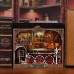 Train Repair Station Book Nook Miniature Dollhouse_3