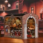 Train Repair Station Book Nook Miniature Dollhouse_4