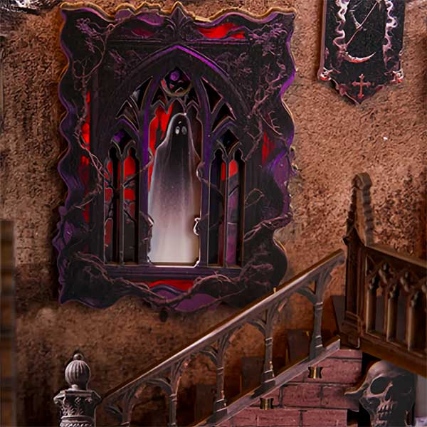 Halloween Dark Family Book Nook Miniature Dollhouse_Description_2