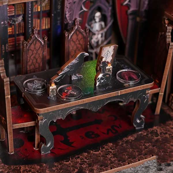Halloween Dark Family Book Nook Miniature Dollhouse_Description_7