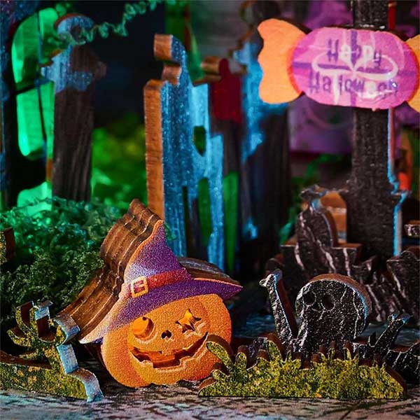 Halloween Night House DIY Miniature Dollhouse_Description_3