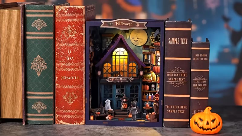 Magical Night At The Castle Book Nook Miniature Dollhouse_Description_2