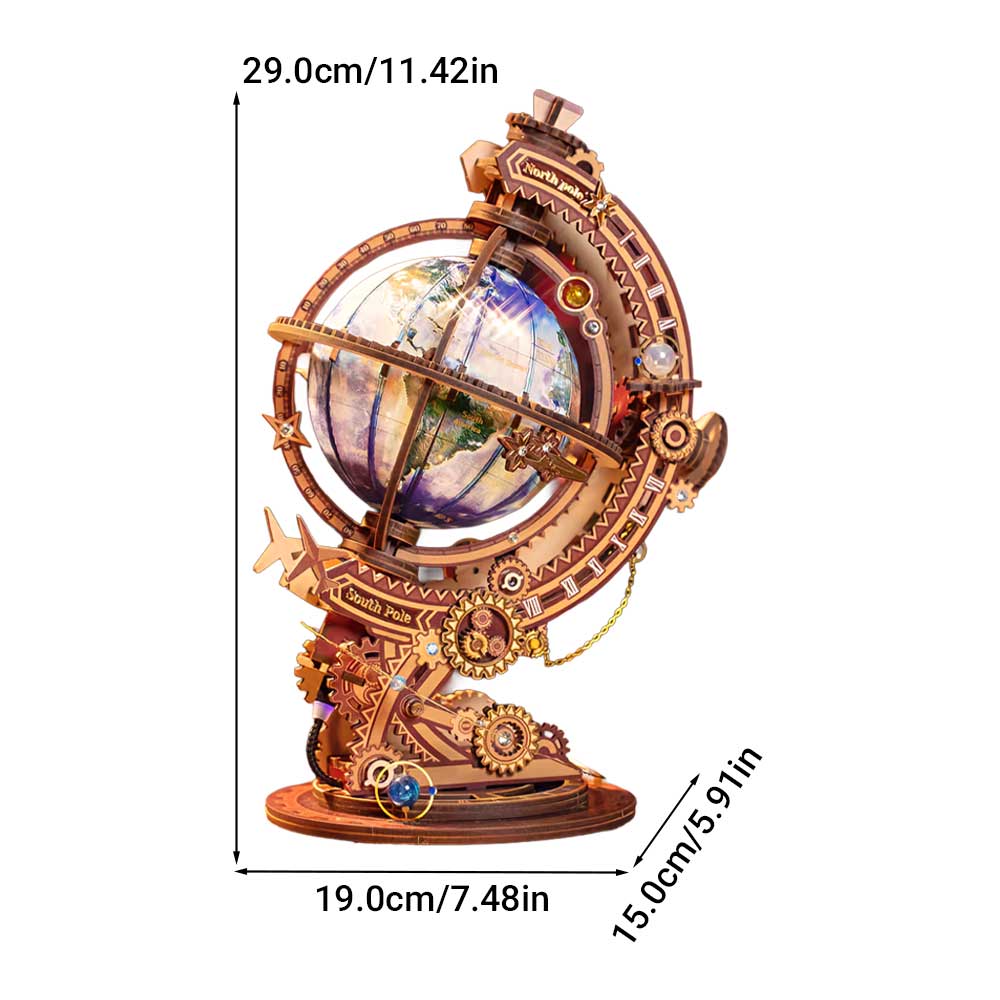 Secret World Rotating Globe 3D Puzzle - CraftDIYKit