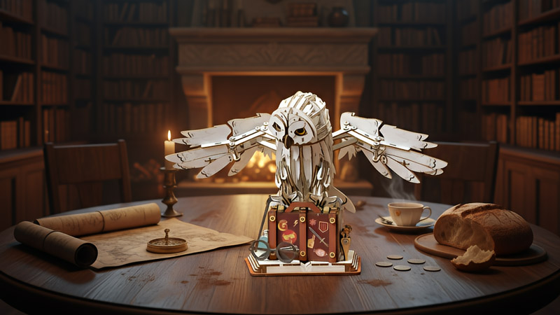 Mechanical Owl 3D Wooden Puzzle_Description_1