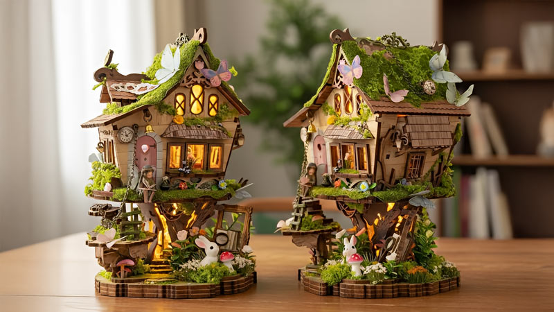 Rowan's Treehouse DIY Miniature Dollhouse_Description_1