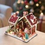 Warm Christmas Lodge DIY Miniature Dollhouse_3