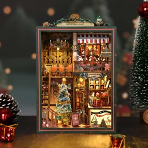 Christmas Shop Book Nook Miniature Dollhouse_2