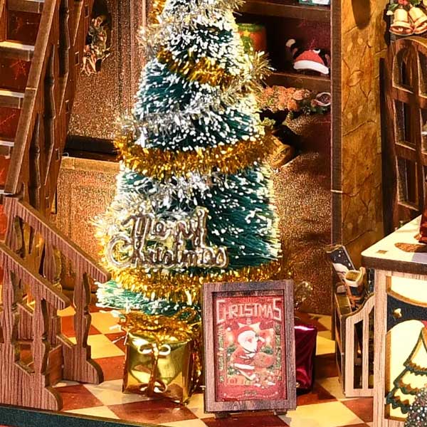Christmas Shop Book Nook Miniature Dollhouse_Description_2