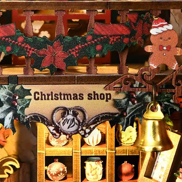 Christmas Shop Book Nook Miniature Dollhouse_Description_4