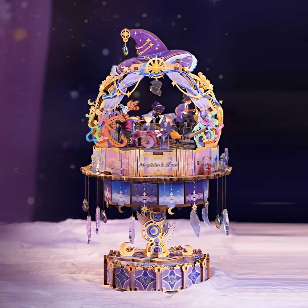 Magician's Show Music Box 3D Wooden Puzzle - CraftDIYKit