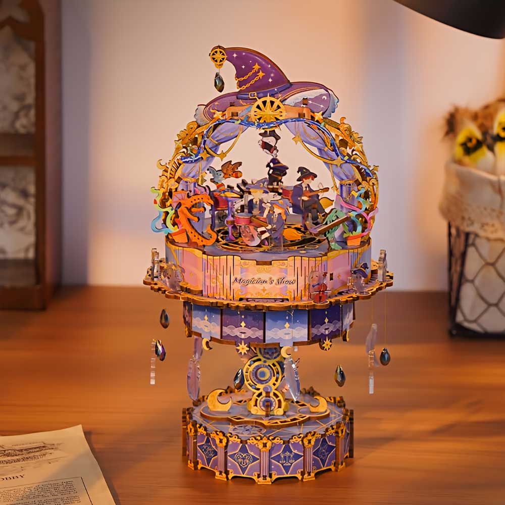 Magician's Show Music Box 3D Wooden Puzzle - CraftDIYKit