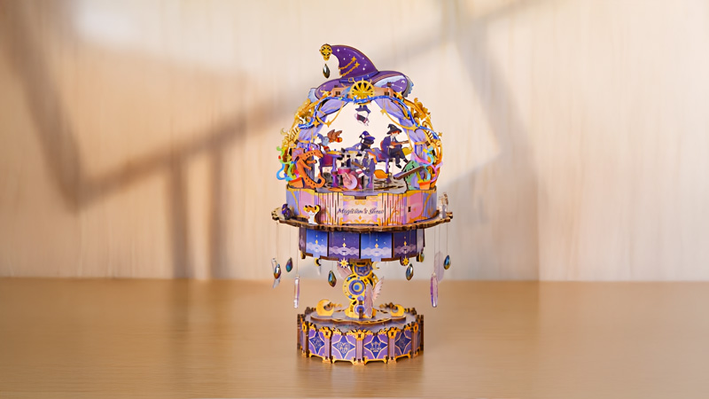 Magician's Show Music Box 3D Wooden Puzzle_Description_1