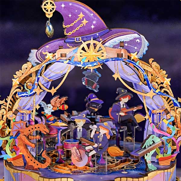 Magician's Show Music Box 3D Wooden Puzzle_Description_2