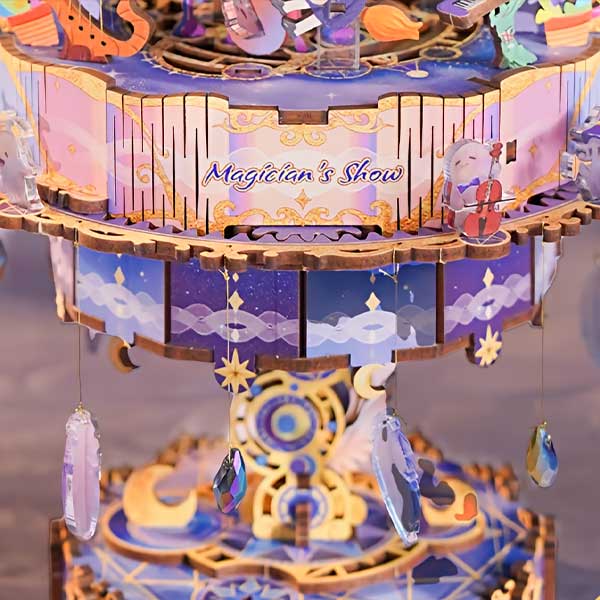 Magician's Show Music Box 3D Wooden Puzzle_Description_3