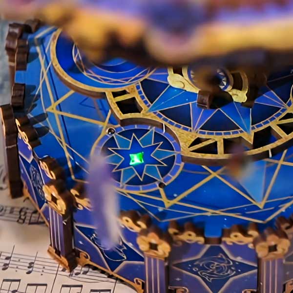 Magician's Show Music Box 3D Wooden Puzzle_Description_4