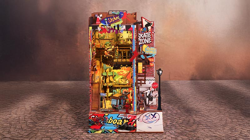 Skate Competition Book Nook Miniature Dollhouse_Description_1