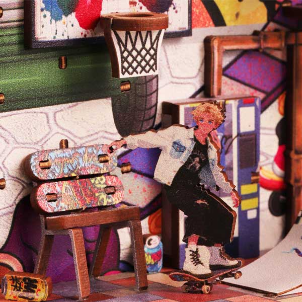Skate Competition Book Nook Miniature Dollhouse_Description_2