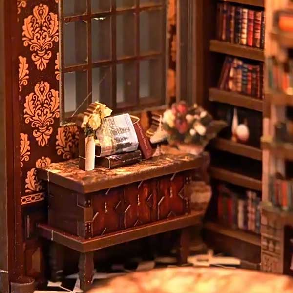 Wisdom Rings Book Nook Miniature Dollhouse_Description_6