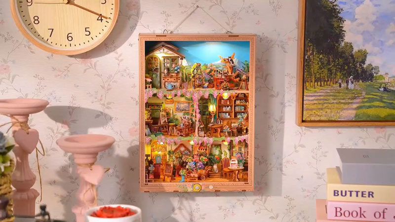 Blossom Time Story Frame DIY Miniature Dollhouse_Description_1