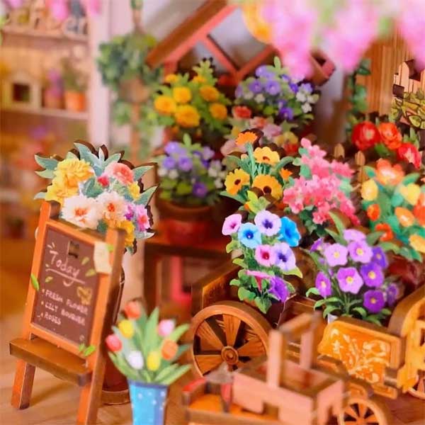 Blossom Time Story Frame DIY Miniature Dollhouse_Description_3
