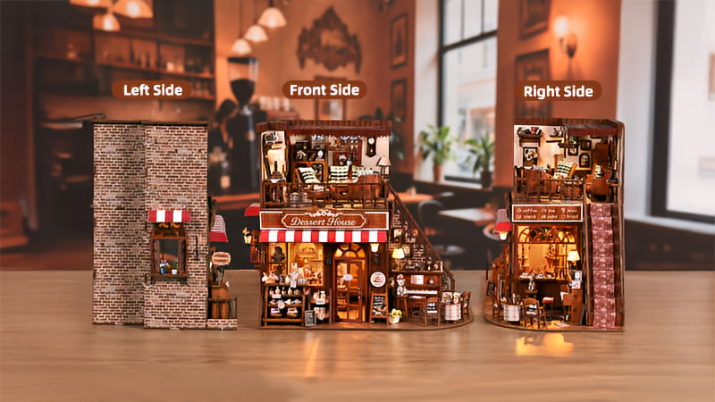 Corner Dessert House DIY Miniature Dollhouse_Description_1