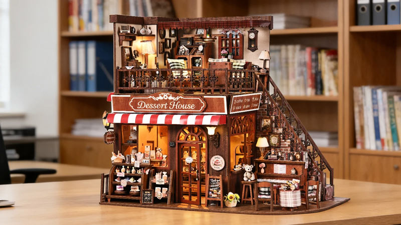 Corner Dessert House DIY Miniature Dollhouse_Description_2