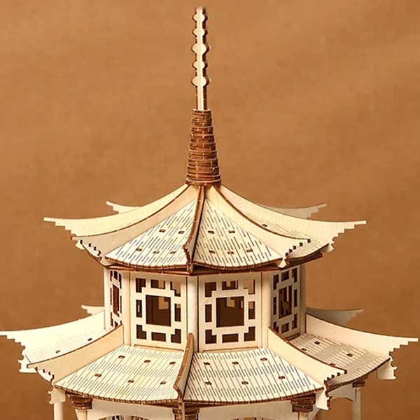 Octagonal Pavilion 3D Wooden Puzzle_Description_2