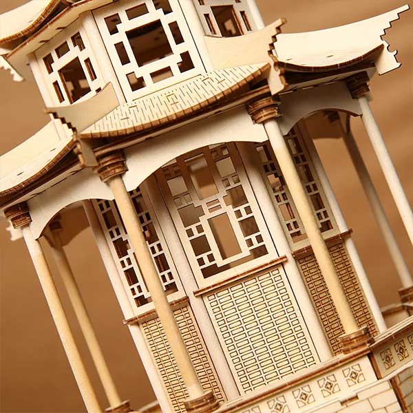 Octagonal Pavilion 3D Wooden Puzzle_Description_3