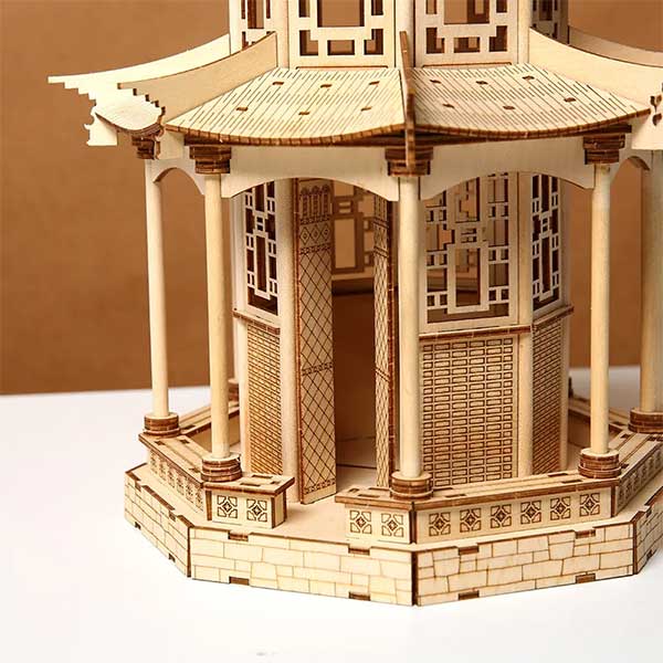 Octagonal Pavilion 3D Wooden Puzzle_Description_4