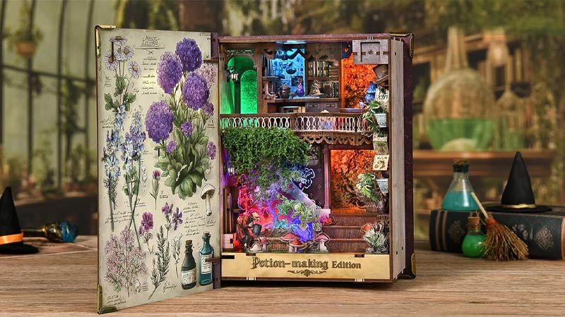 Potion Making Edition Book Nook Miniature Dollhouse_Description_1