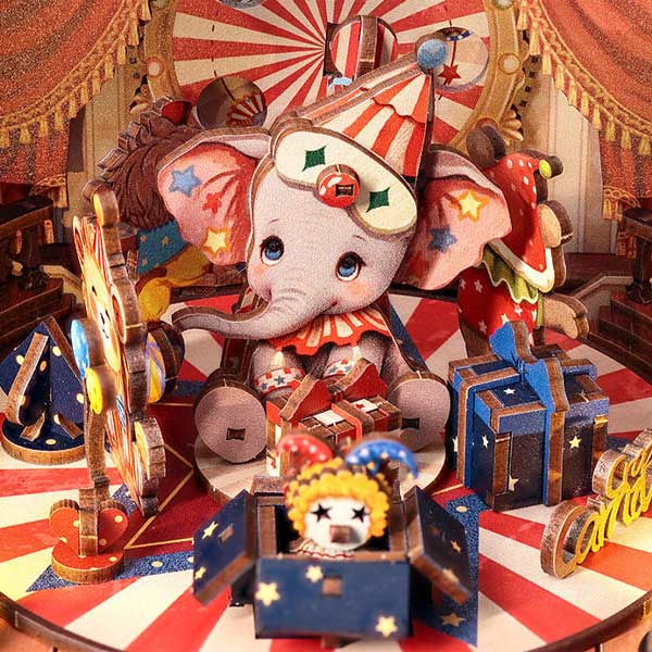 Animal Carnival Music Box 3D Wooden Puzzle_Description_3