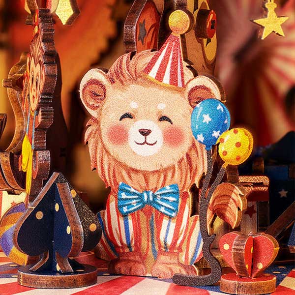 Animal Carnival Music Box 3D Wooden Puzzle_Description_6