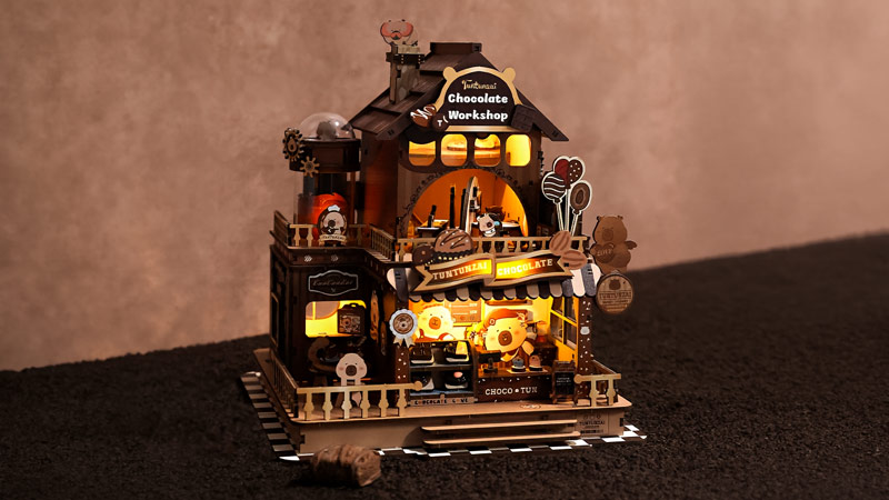 Chocolate Workshop 3D Wooden Puzzle - CraftDIYKit Chocolate Workshop 3D Wooden Puzzle - CraftDIYKit