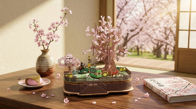 Cherry Blossom Tree 3D Wooden Puzzle_Description_1