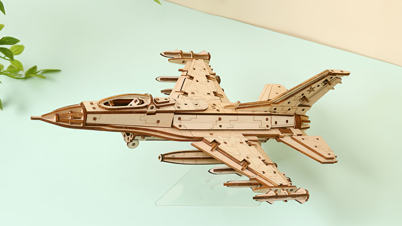 Fighter Aircraft 3D Wooden Puzzle_Description_1