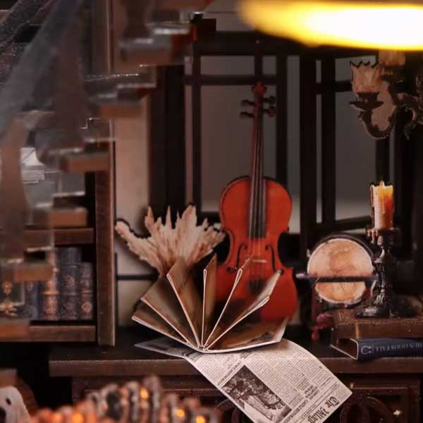 Bacchus Bookstore DIY Miniature Dollhouse_Description_8