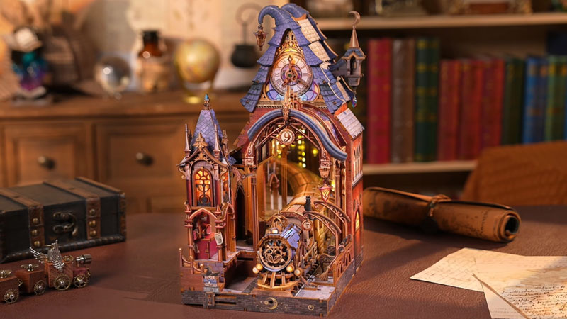 Magic Platform Book Nook Miniature Dollhouse_Description_2