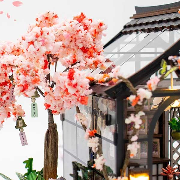 Spring Sakura Greenhouse DIY Miniature Dollhouse_Description_3