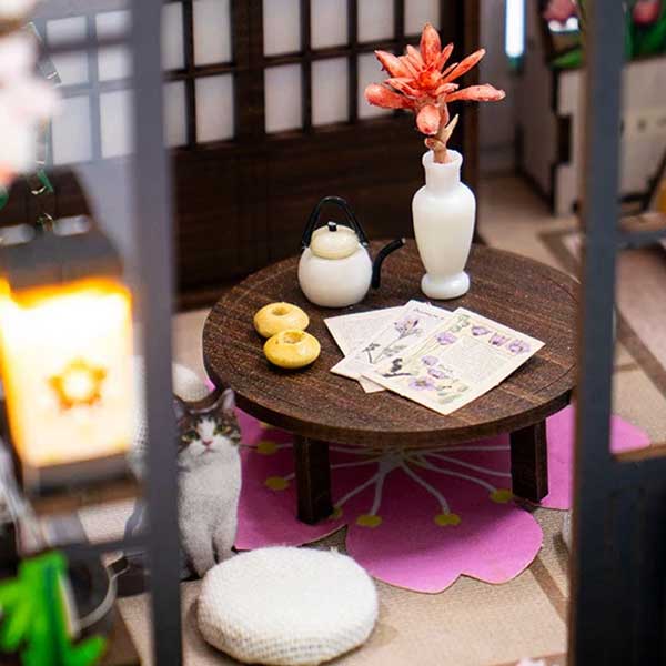 Spring Sakura Greenhouse DIY Miniature Dollhouse_Description_5