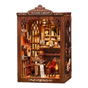 Twilight Library Book Nook Miniature Dollhouse_1