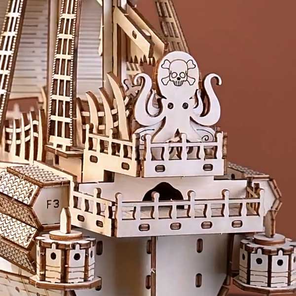 Flying Dutchman Ghost Ship 3D Wooden Puzzle_Description_4