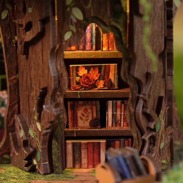 Forest Tea Book Club DIY Miniature Dollhouse_Description_5